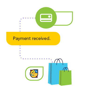 Clickatell's retail solutions allow for contact-free payments.