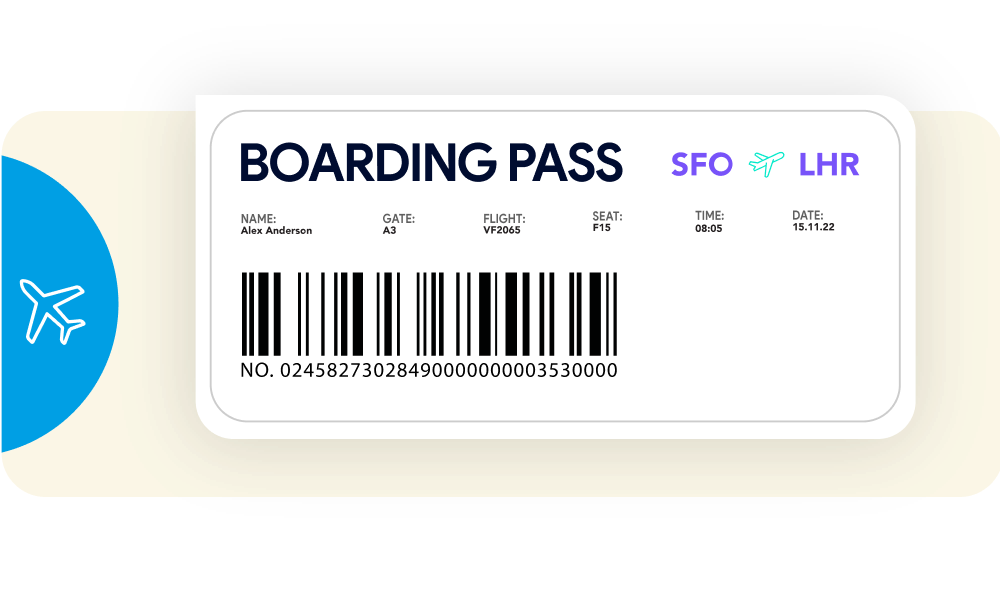 Deliver a boarding pass with SMS