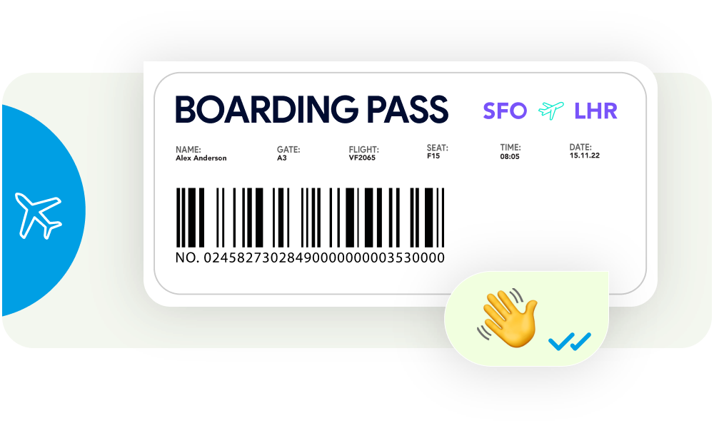 Deliver a boarding pass with WhatsApp
