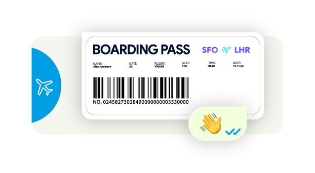 Deliver a boarding pass with WhatsApp
