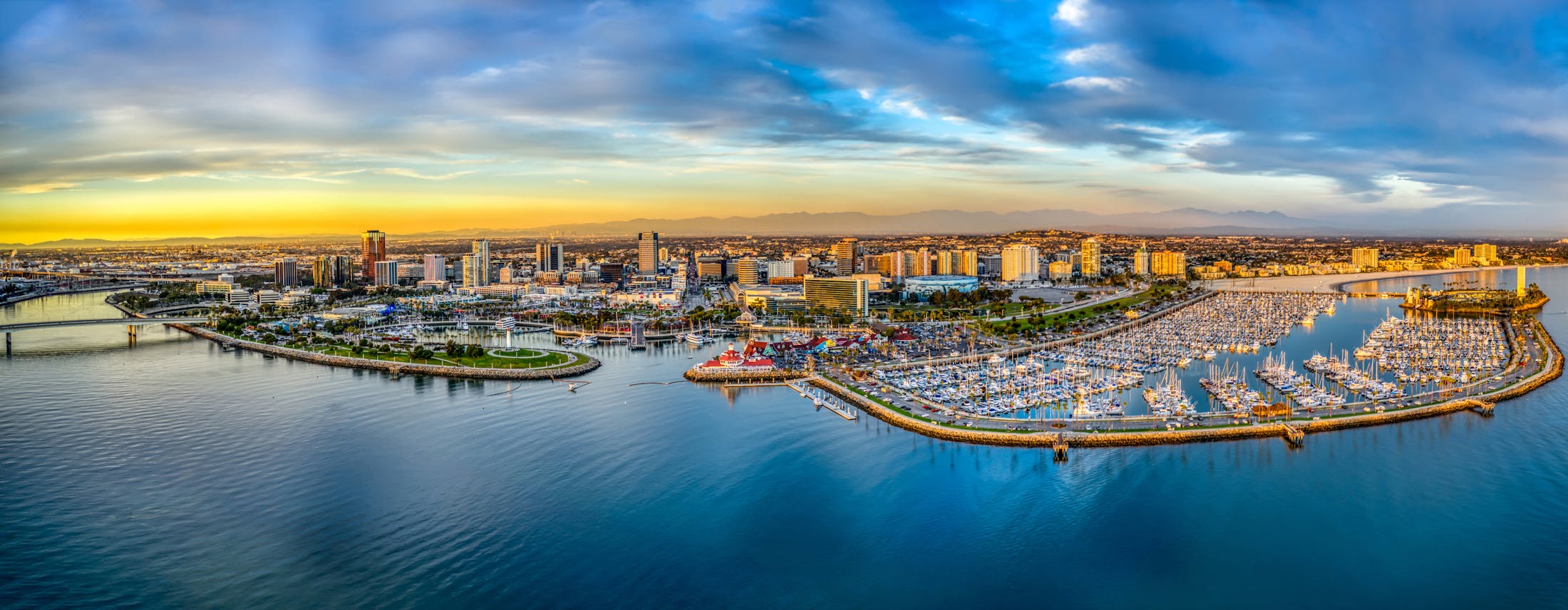 Arial photo of long beach