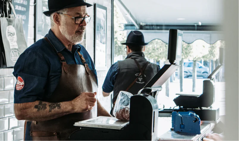 Man with register