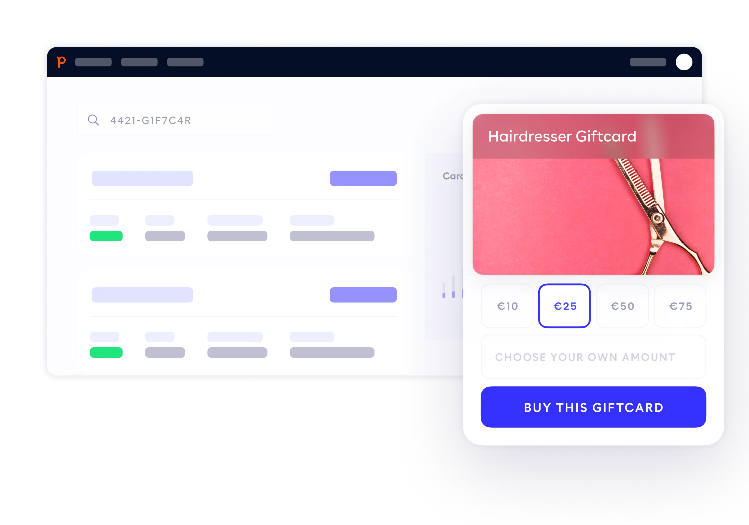 Hairdresser giftcard