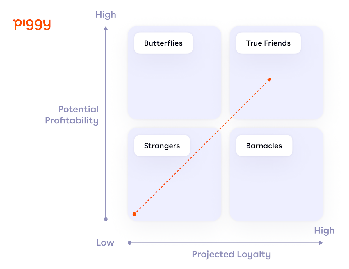Customer Group Identification 4 Customer Relationship Groups & How to Deal with Them | Piggy Loyalty