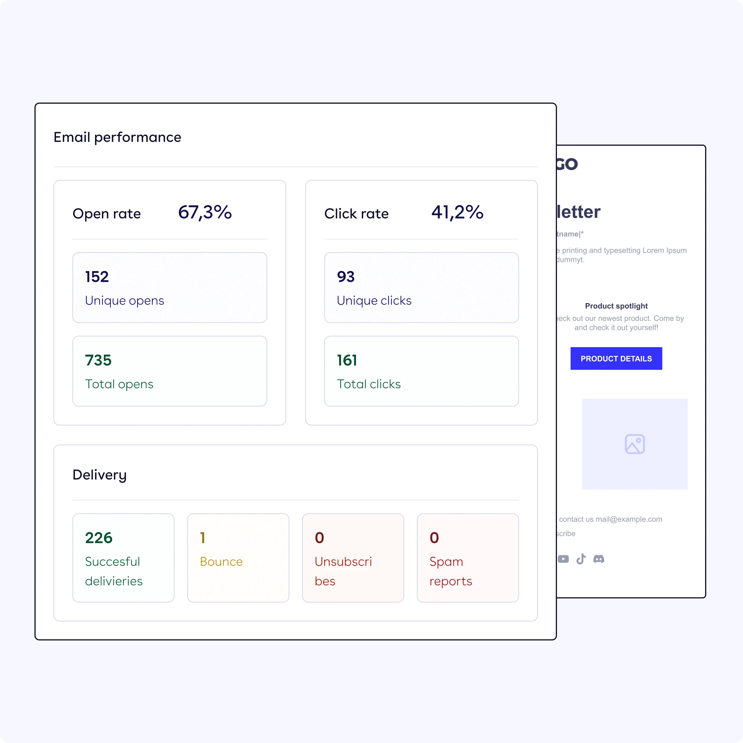 Email statistics