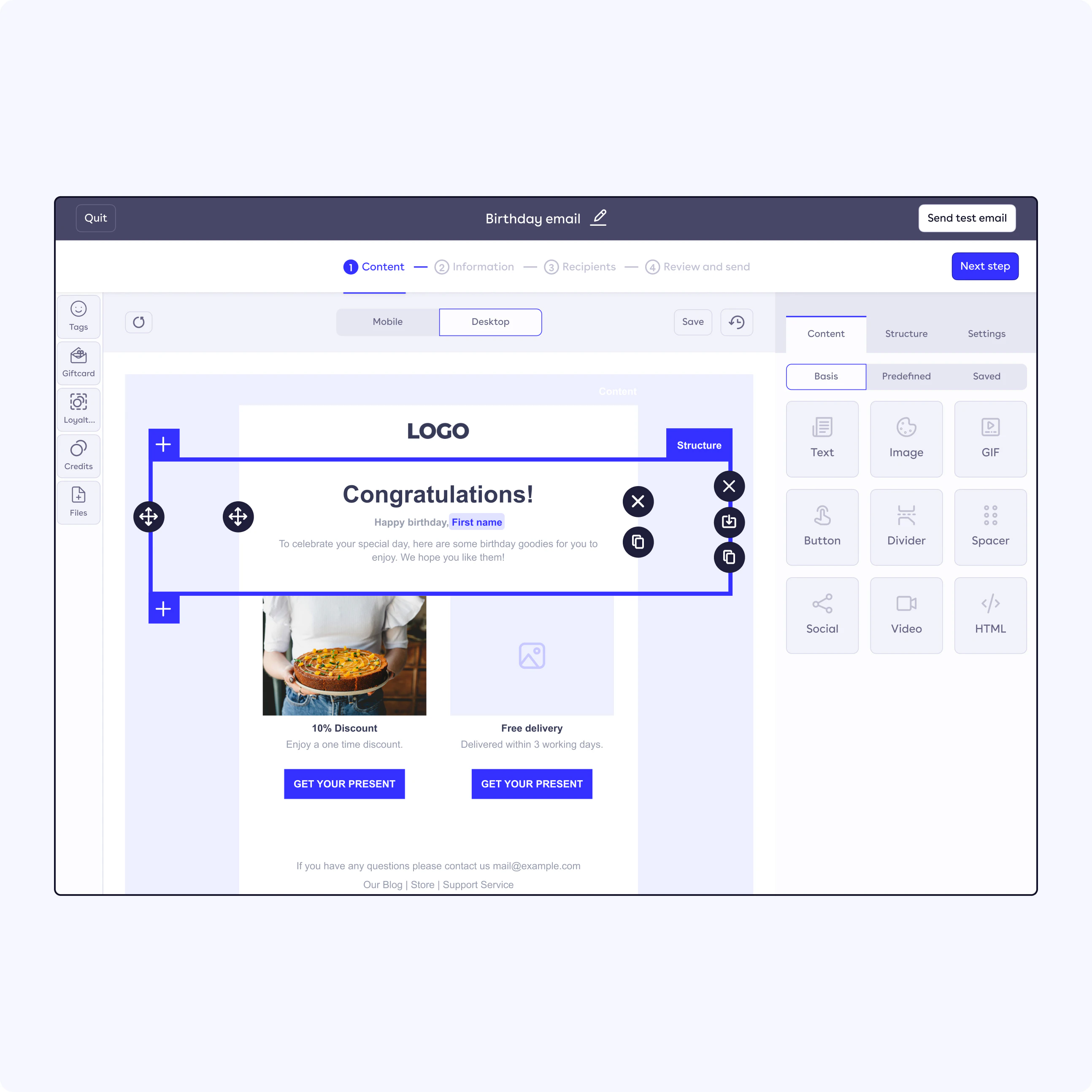 Email editor
