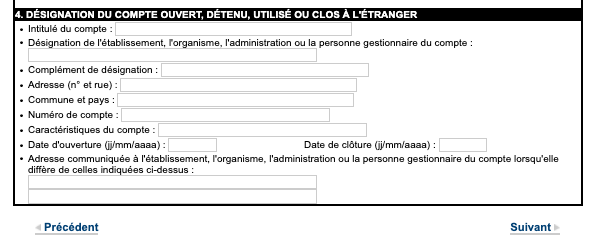 formulaire déclaration compte étranger