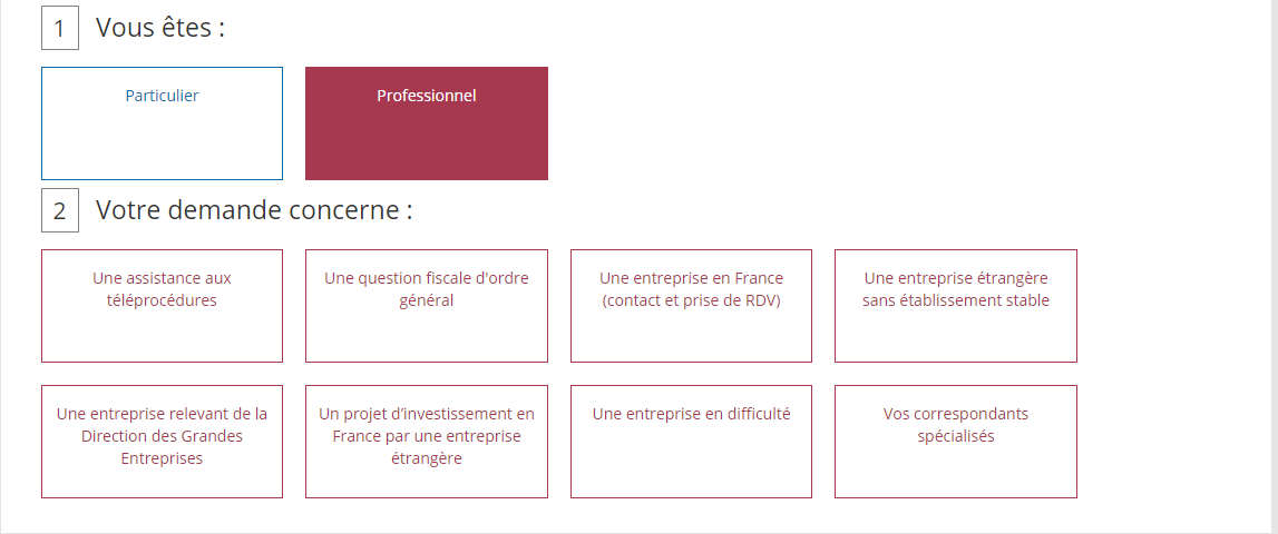 Contacter Service des Impôts des Entreprises 2