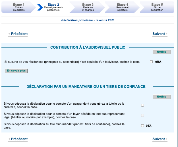 Déclaration de revenus indépendants