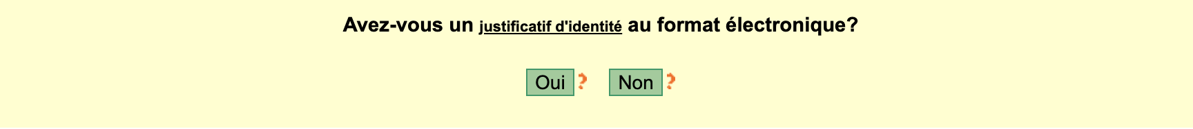 Le justificatif d'identité