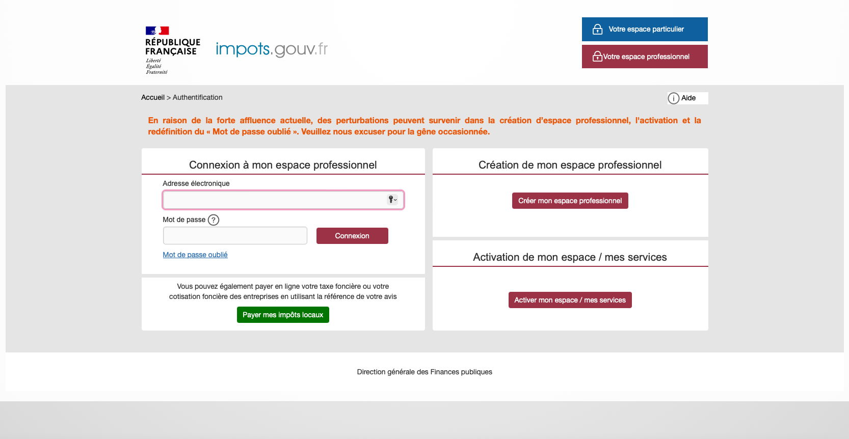 espace-professionnel-impots