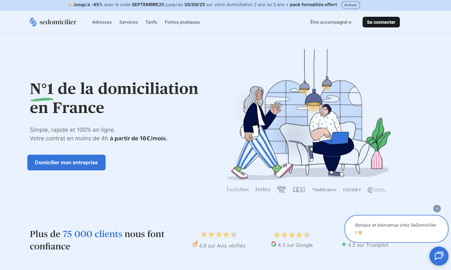 page d'accueil SeDomicilier
