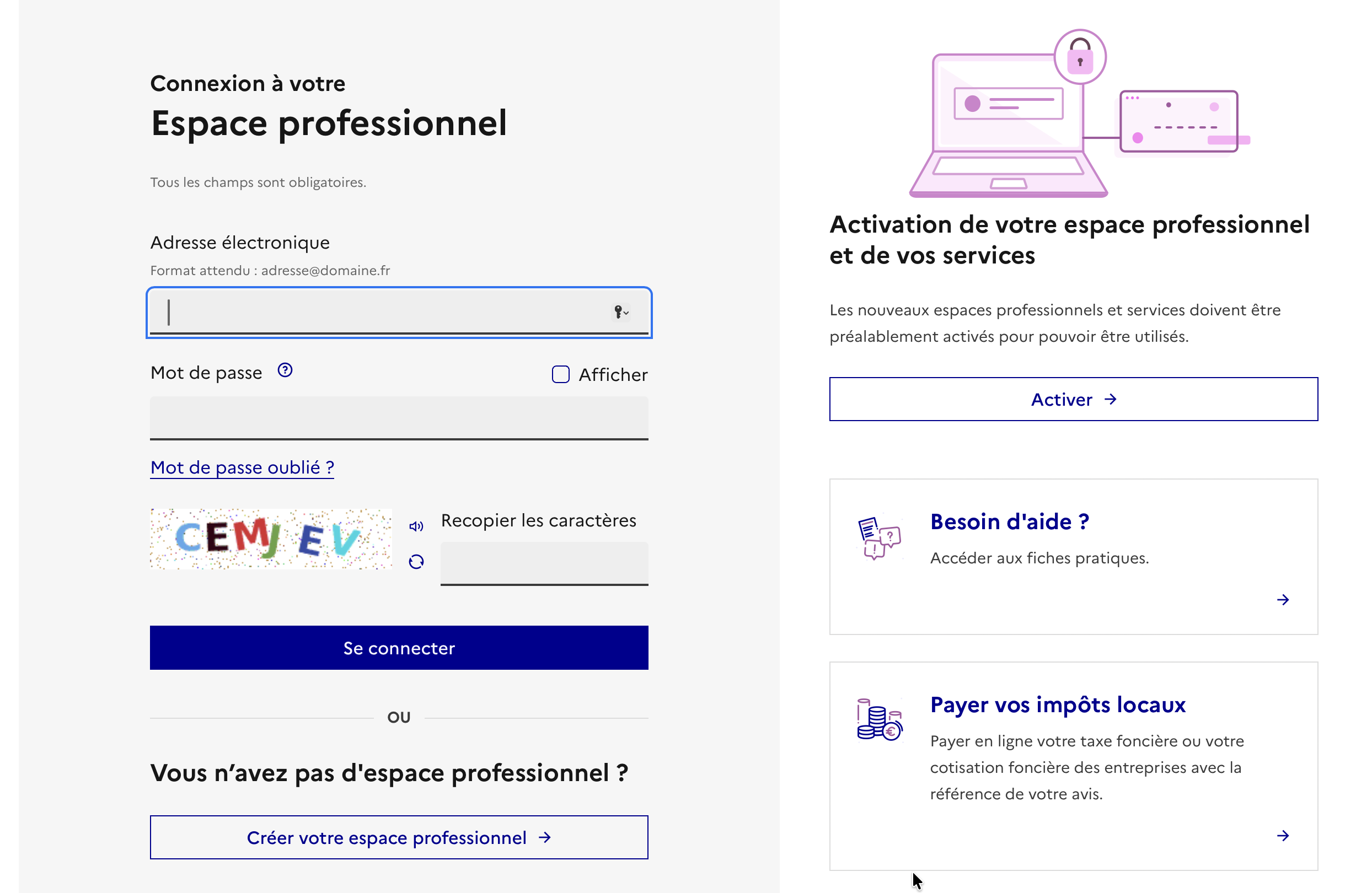 activer-services-impots