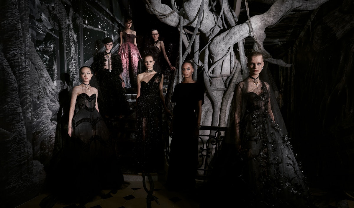 dior black dresses 2008 Christian Dior by John Galliano Black Beaded Silk High Slit Bias- main image 1
