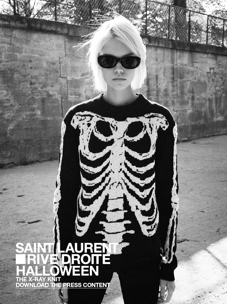 saint laurent skeleton sweater