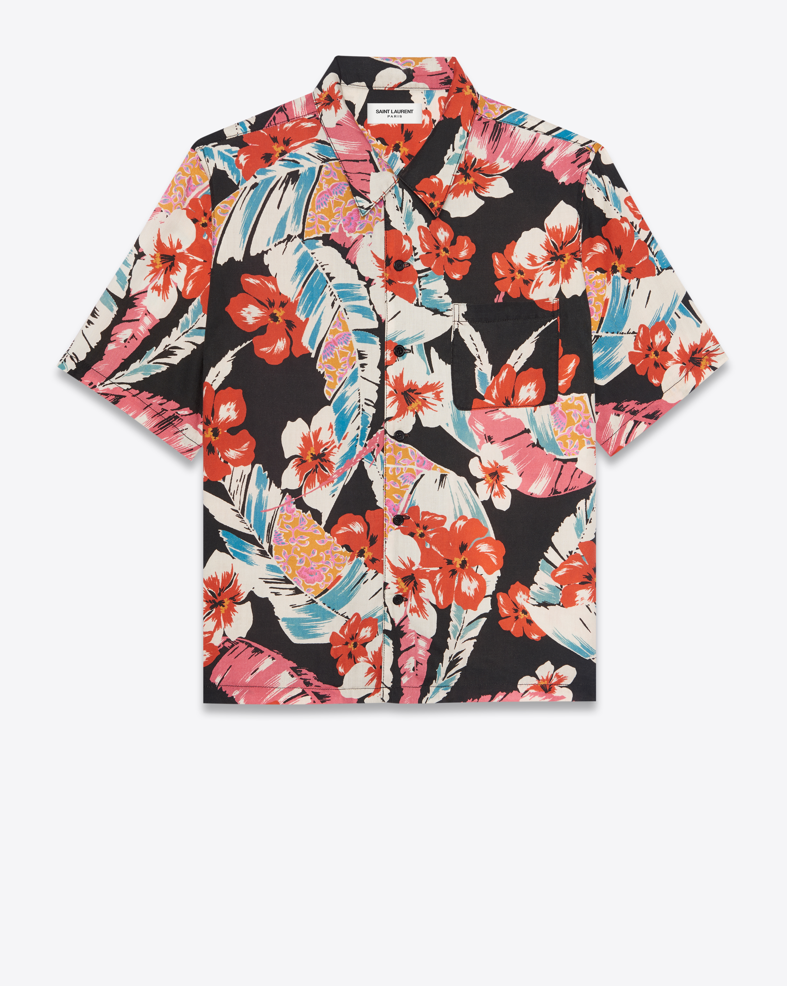 saint laurent hawaiian shirt long sleeve