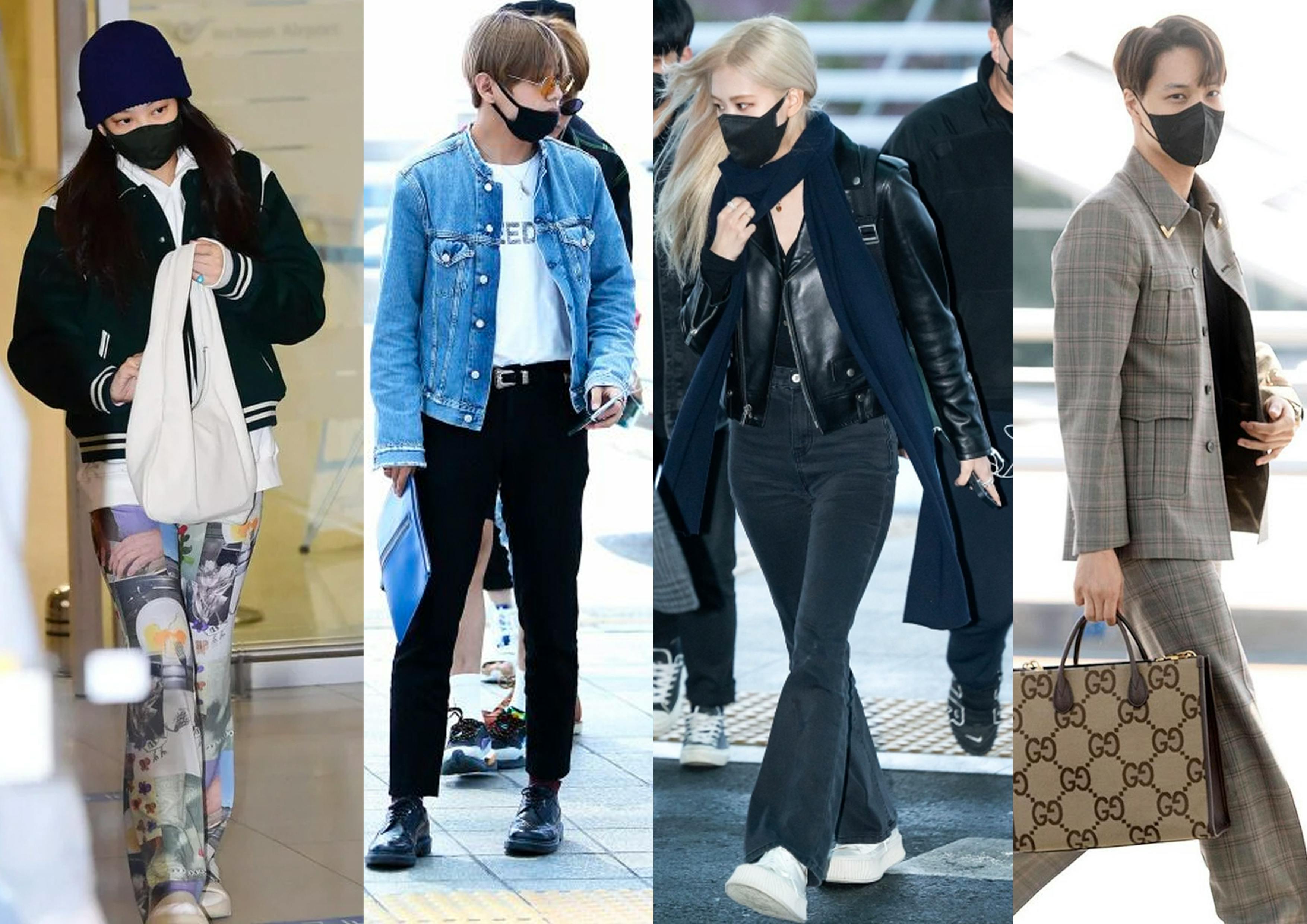 BTS' V inspired airport looks