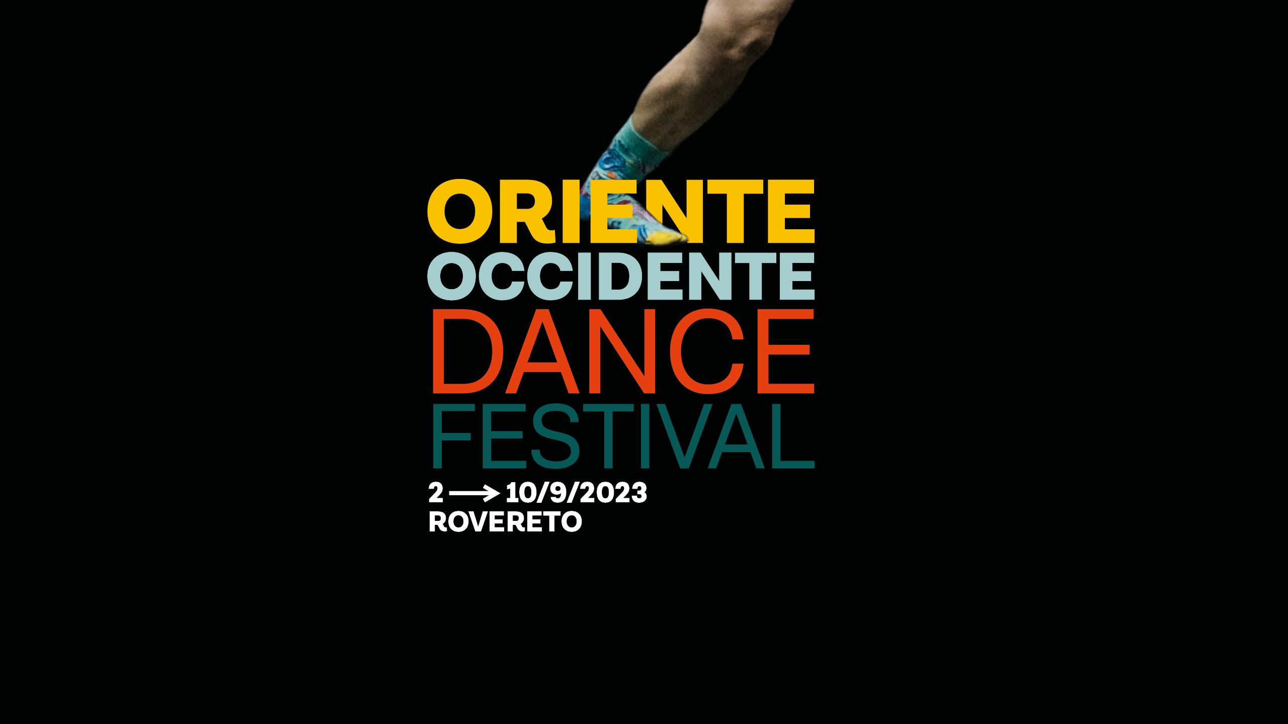 Preview Poster Oriente Occidente Dance Festival 2023 | graphic Alessio Periotto