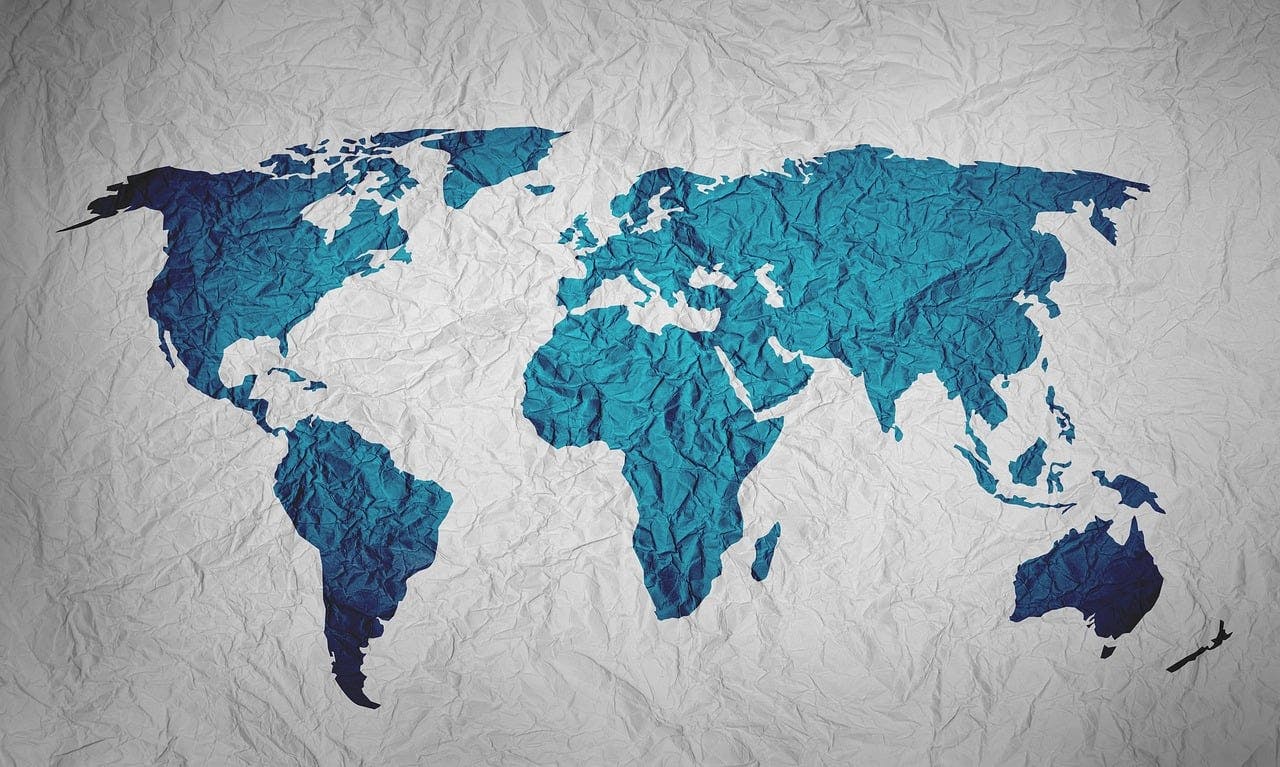 Illustrazione mappa del mondo