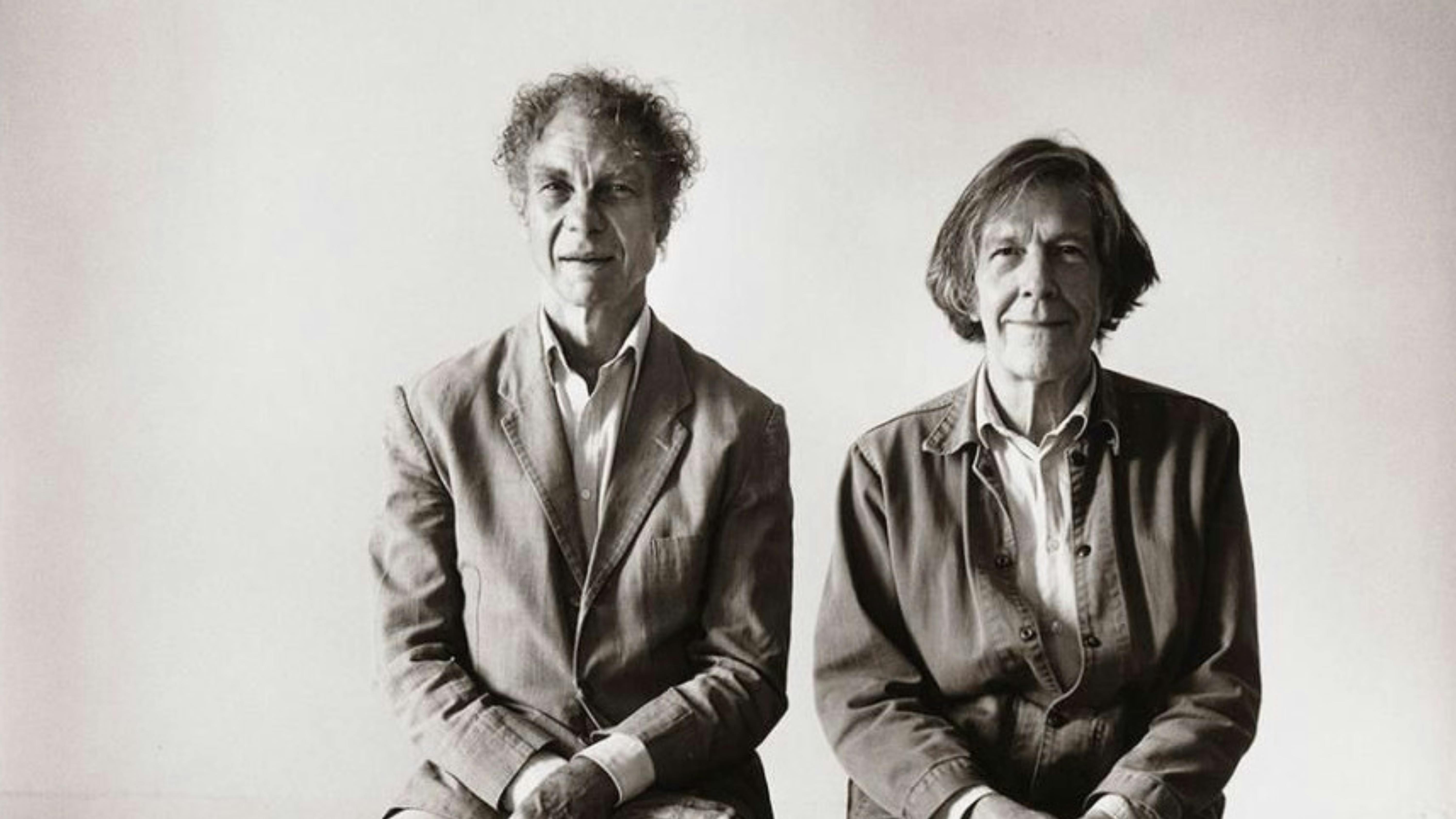 John Cage e Merce Cunningham, ritratto in bianco e nero