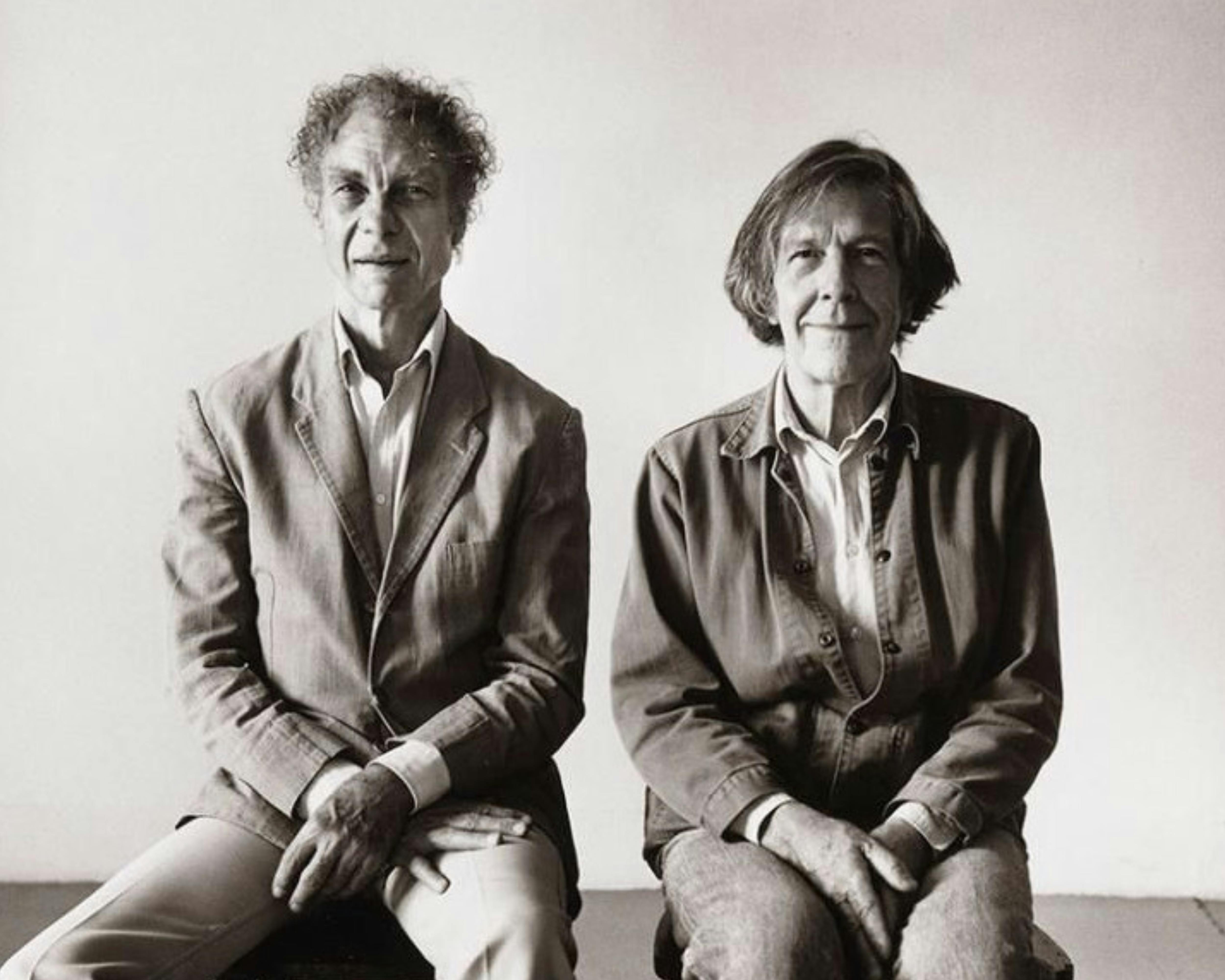 John Cage e Merce Cunningham, ritratto in bianco e nero