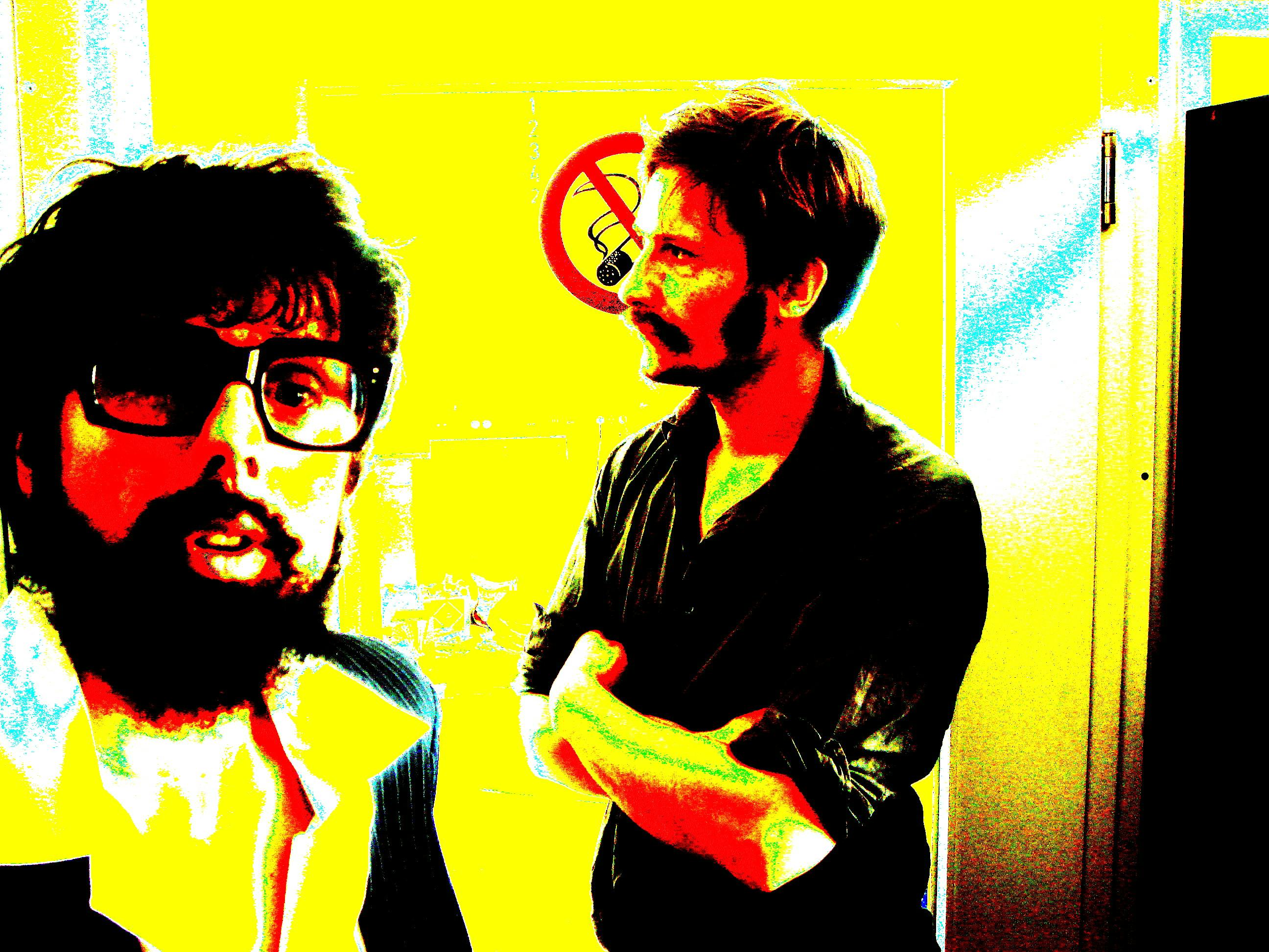 Mouse On Mars pictured together, the image is in pop version