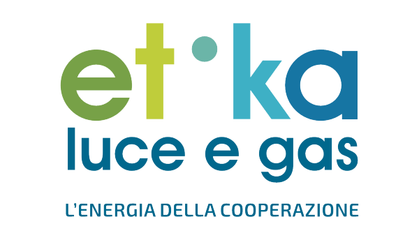 Logo composto dalla scritta "et°ka luce e gas l'energia della cooperazione"