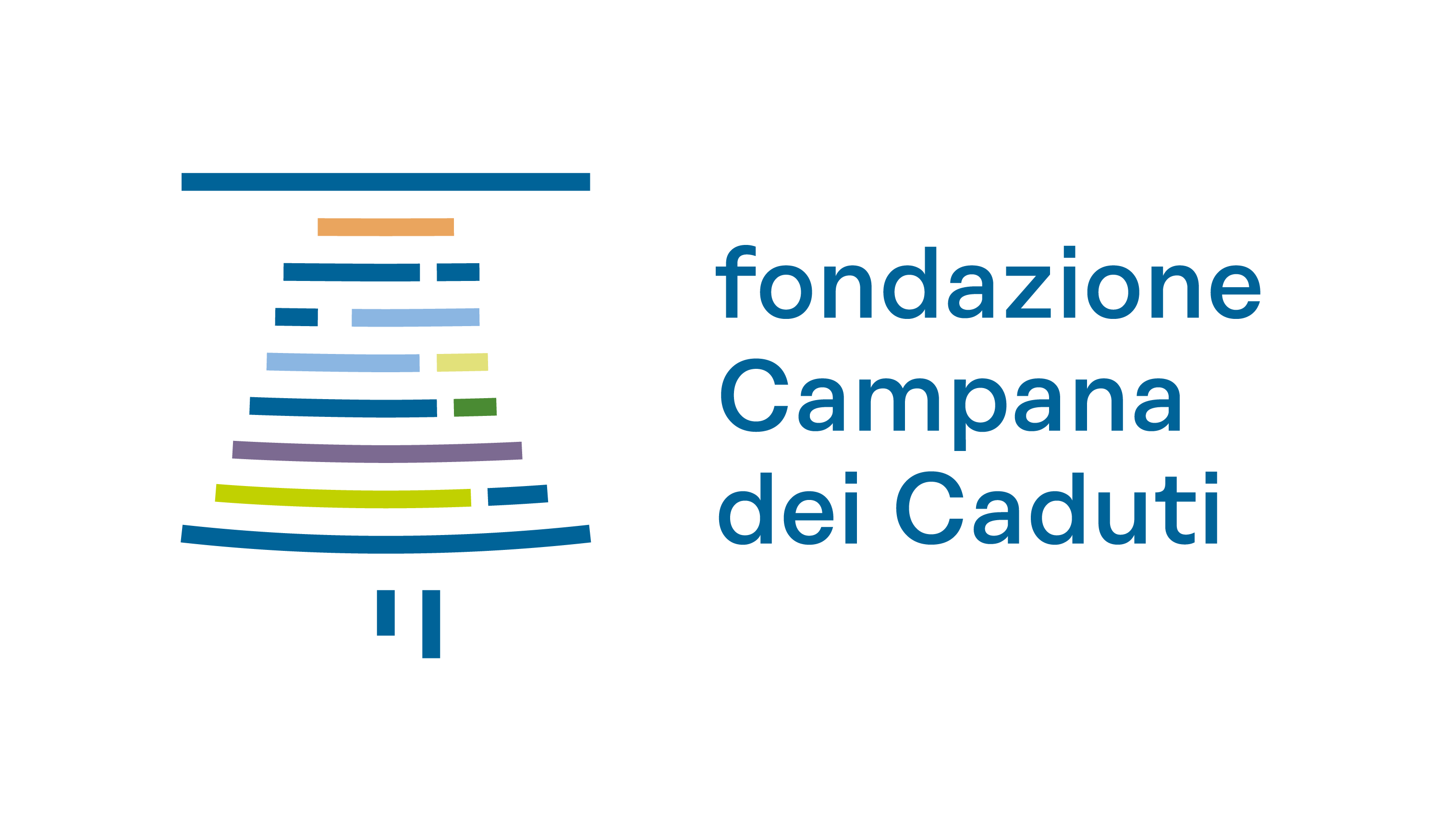 Logo con una campana stilizzata sulla sinistra e la scritta "fondazione Campana dei Caduti"