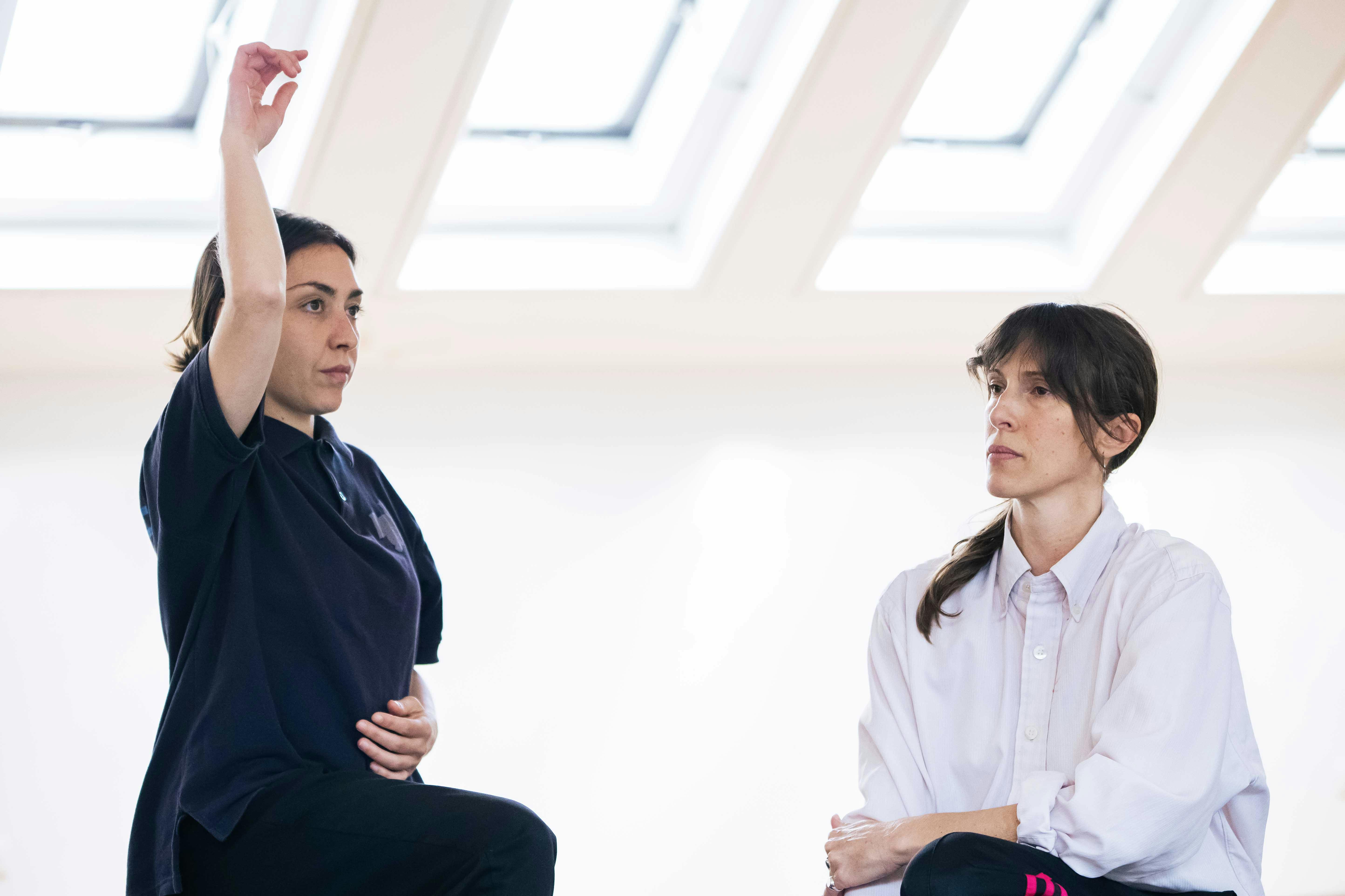 Artists Marta Ciappina and Daria Greco in our rehearsal studio