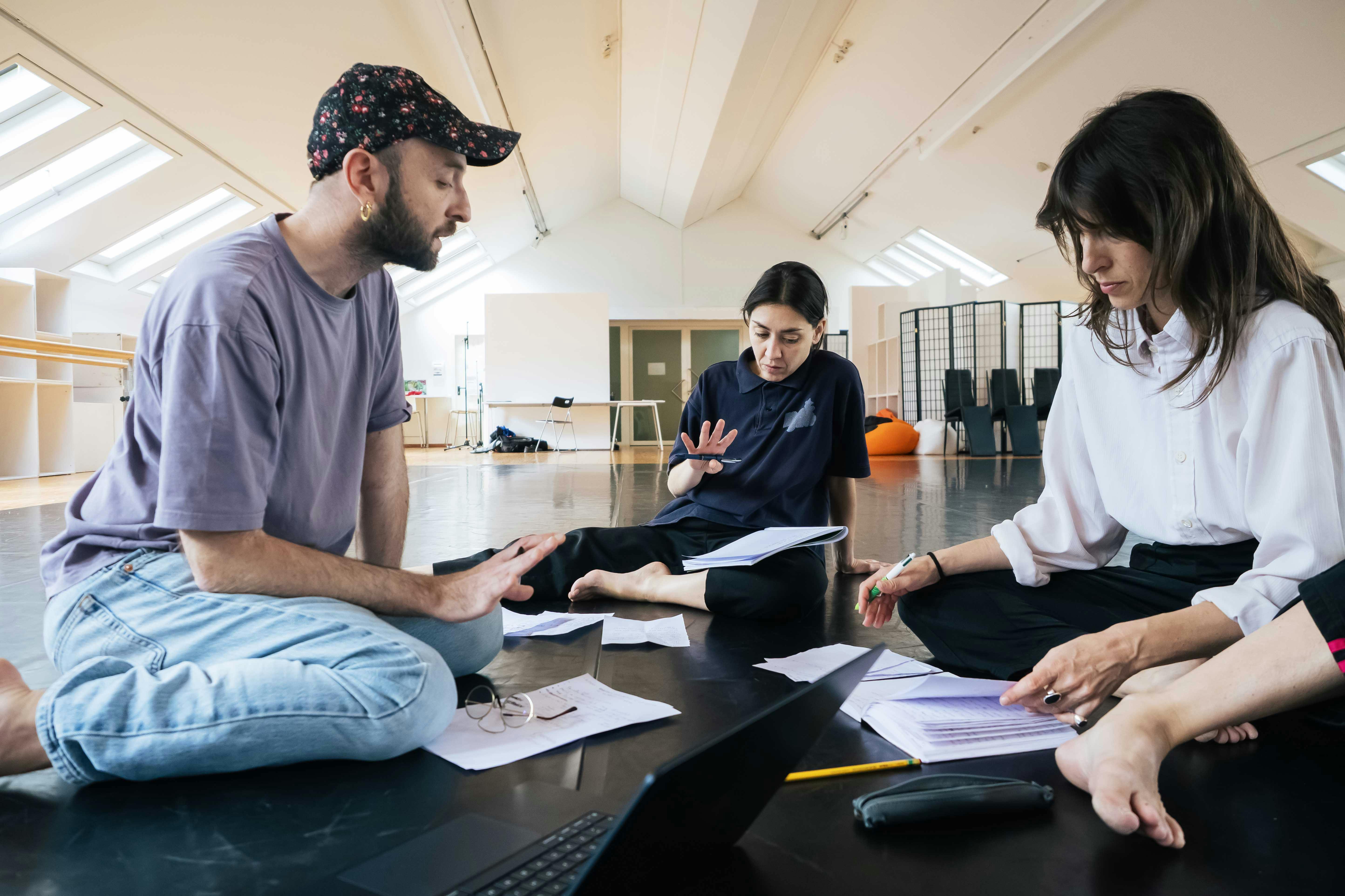 Salvo Lombardo, Marta Ciappina and Daria Greco work in our studio