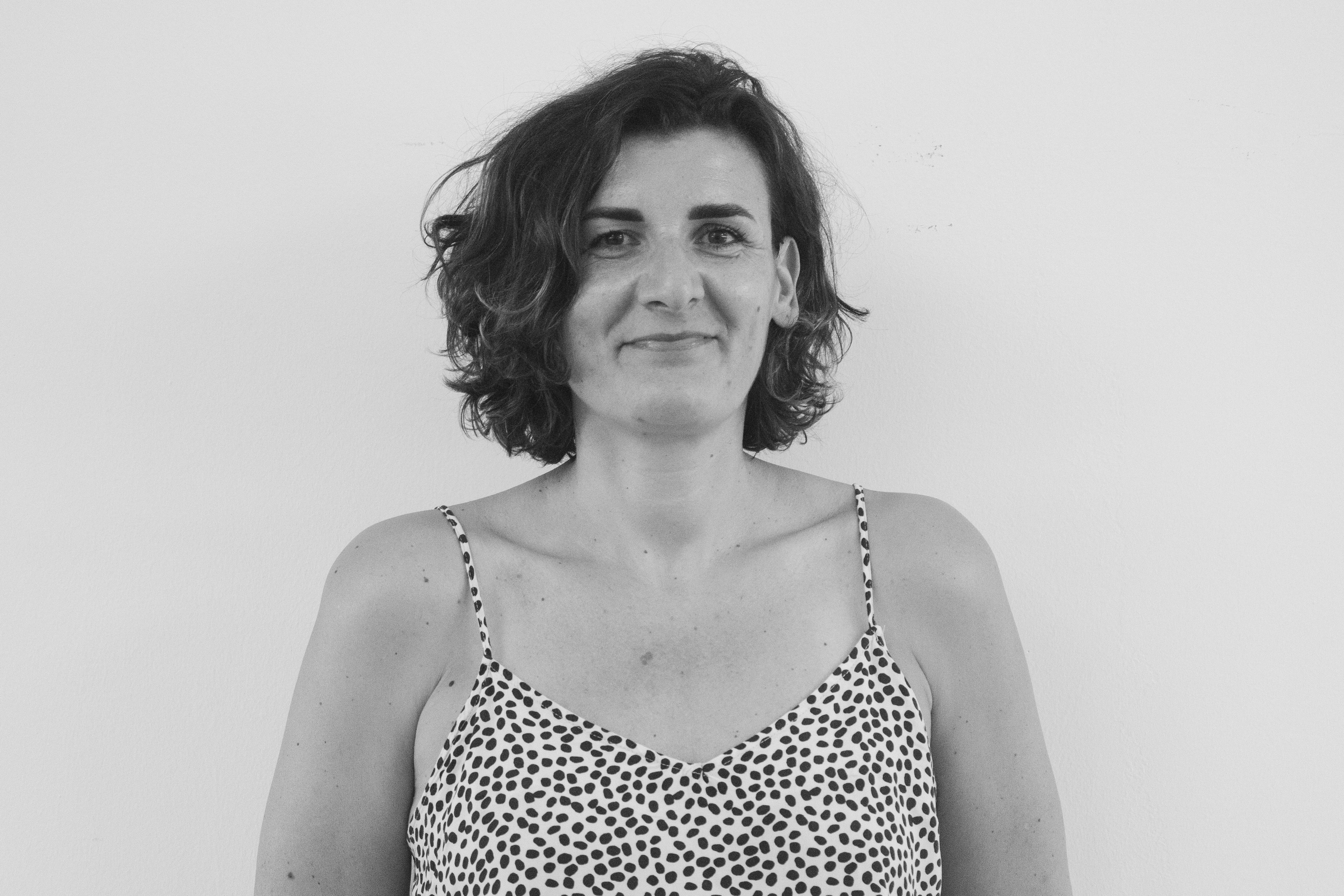 Black and white portrait of Anna Consolati