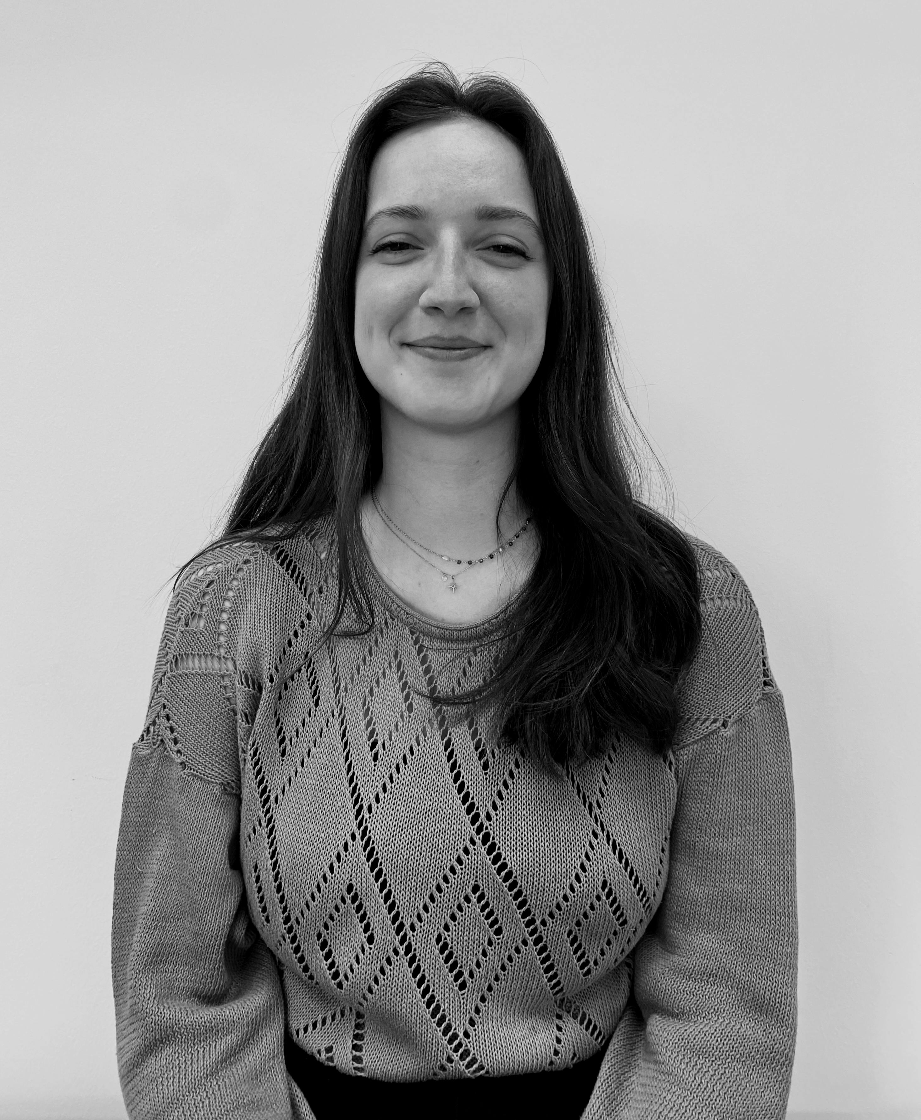 Black and white portrait of Rebecca Sivieri