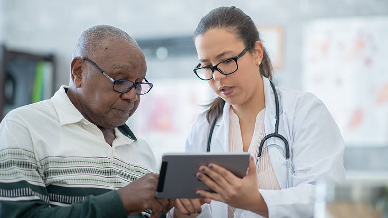 Doctor consulting a patient