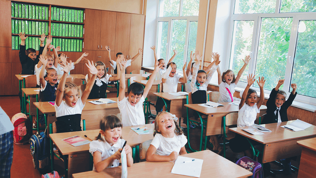 an image of a handful of kids in a classroom