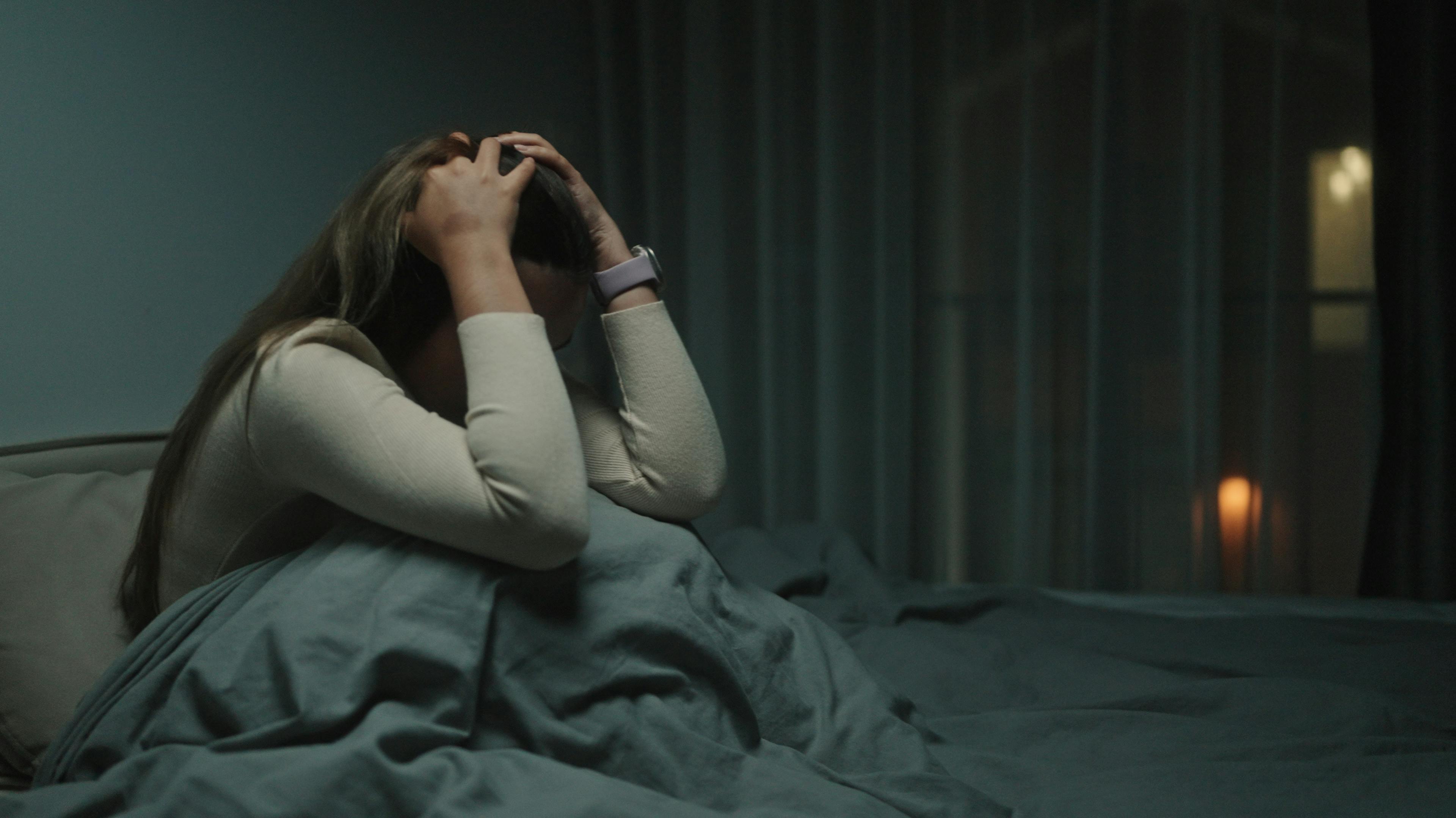 woman struggling with sleep