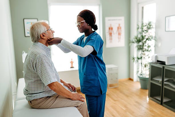 Man getting a checkup