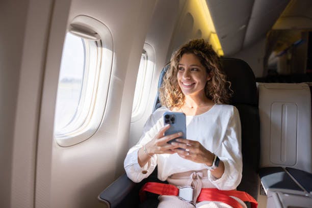 Woman on a Plane