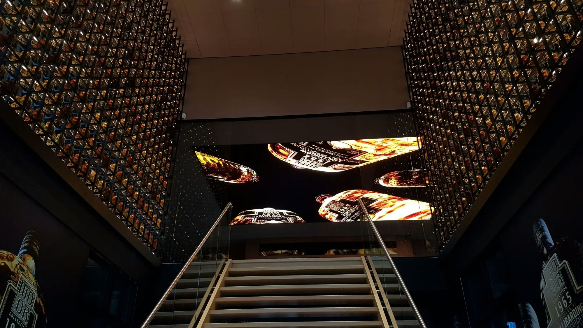 The MO ÒR bottle wall in the SWI experience space