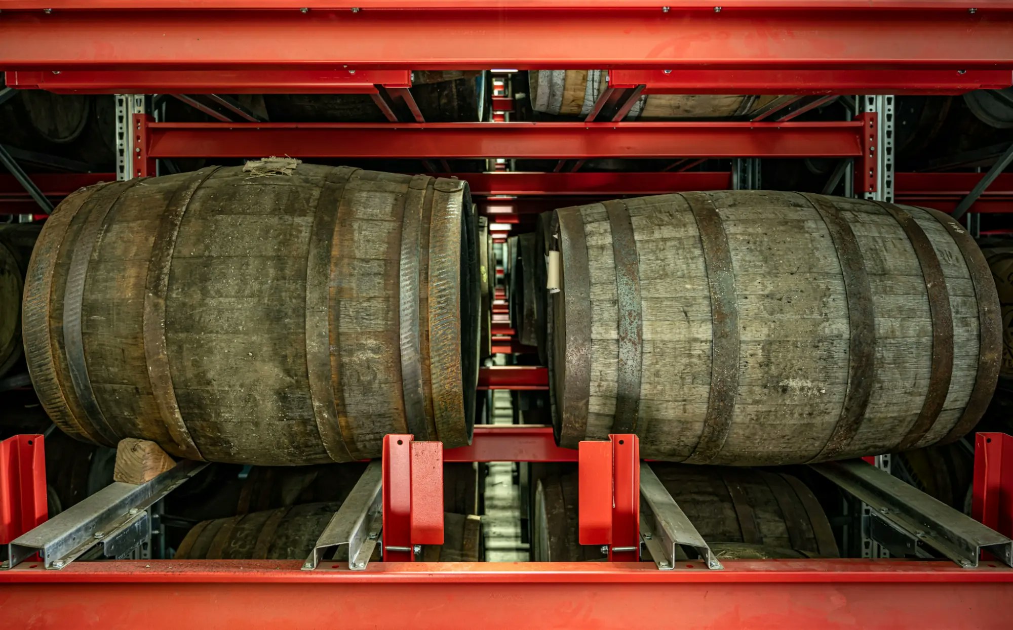 Casks maturing in our warehouse at Glenrothes