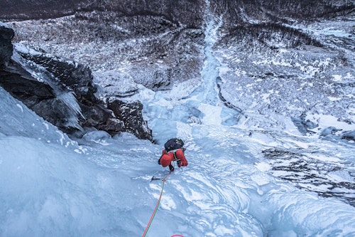 Cascade de glace à Narvik et Abisko, Scandinavie