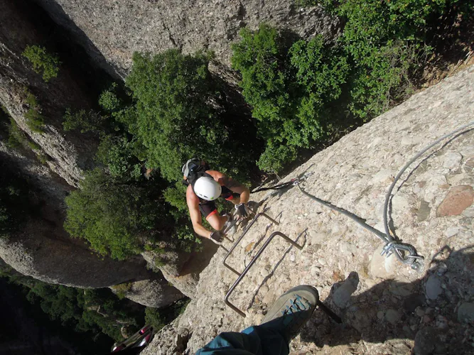 Montserrat Rock Climbing Day near Barcelona