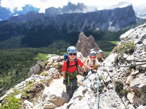 Multi-activity family adventure in the Dolomites