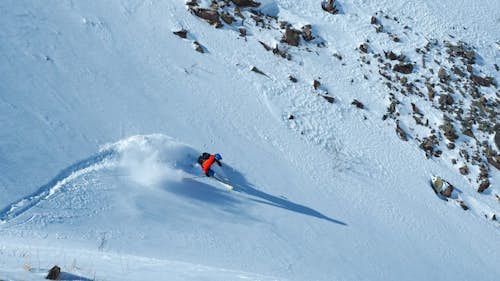 Freeride skiing in Georgia, South Caucasus