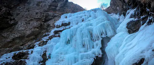 1+ day ice climbing in Gveleti Waterfall, Georgia