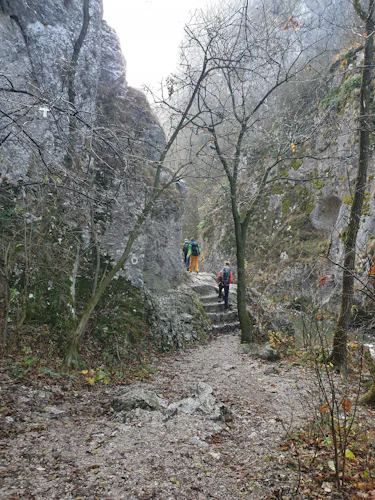 Climbing adventure day in Turda Gorge, Transylvania, Romania