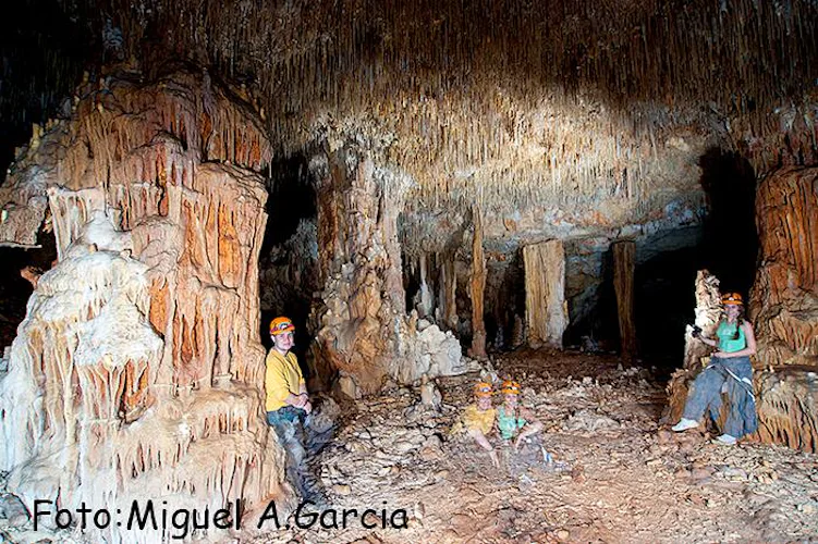 Underground caving in MallorcaCaving2