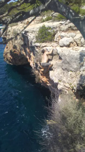 Privately guided rock climbing or deep-water soloing in Mallorca