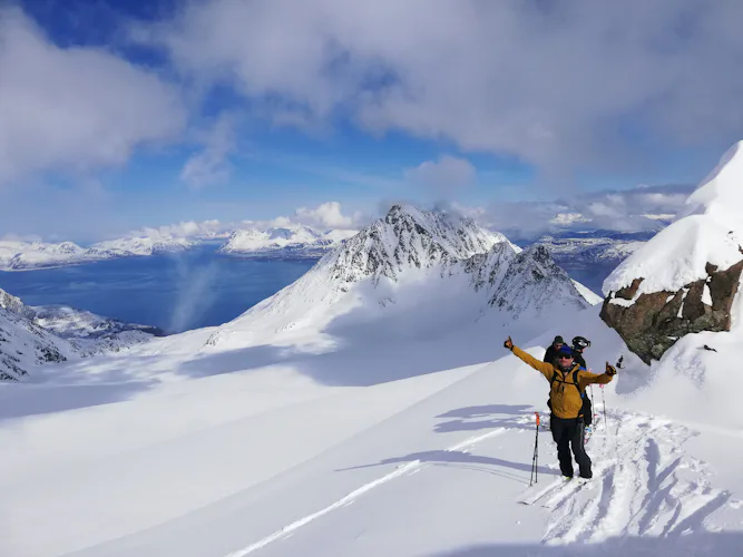 Lyngen summit to sea ski touring week in Northern Norway