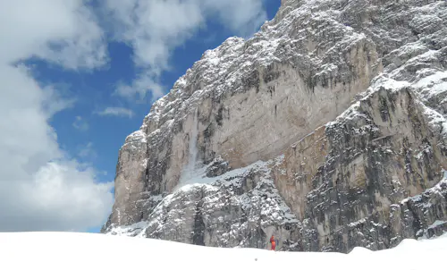 6-day Dolomites ski touring traverse from San Martino di Castrozza to Sexten (Puster Valley)
