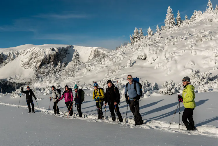 Snowshoeing in the Rax Mountains